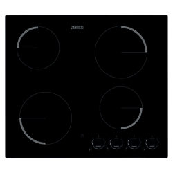 Zanussi ZEV6940FBA Frameless Ceramic Hob, Black Glass